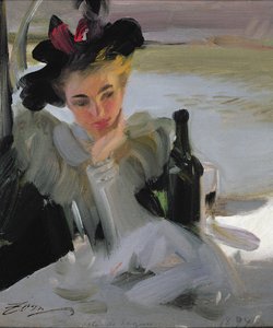 ダムヴィッドカフェ、1894年（板に取り付けられたキャンバスに油彩）